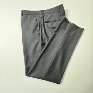 Jos A Bank 32x32 Black 100% Wool Flat Front Classic Mens Pants